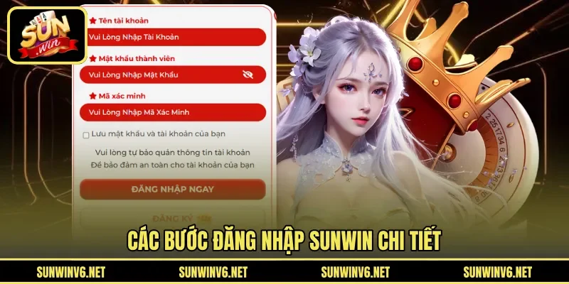Các bước đăng nhập SUNWIN chi tiết